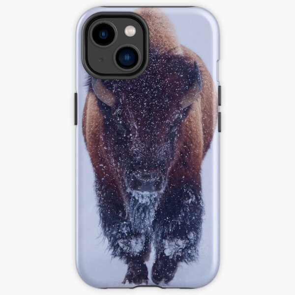 Snow covered bison in Winter's Yellowstone National Park iPhone Tough Case RB1608 product Offical yellowstone Merch