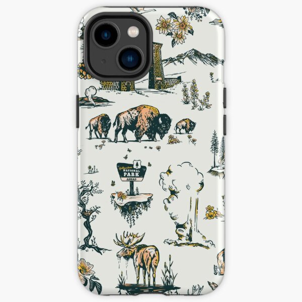 Yellowstone National Park Travel Pattern Design iPhone Tough Case RB1608 product Offical yellowstone Merch