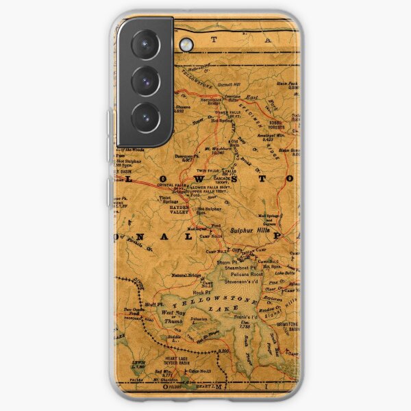Map Of Yellowstone 1880 Samsung Galaxy Soft Case RB1608 product Offical yellowstone Merch
