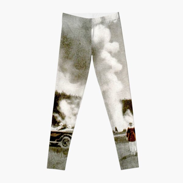Vintage Yellowstone National Park Illustrative Poster (1919) Leggings RB1608 product Offical yellowstone Merch