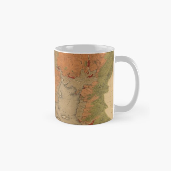 Vintage Geological Map of Yellowstone National Park (1878) Classic Mug RB1608 product Offical yellowstone Merch