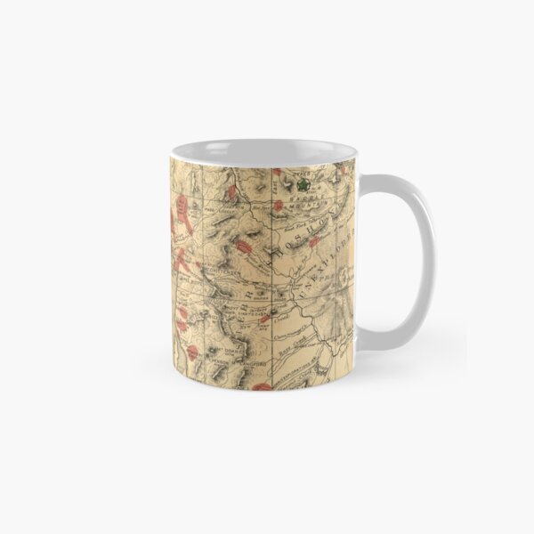 Vintage Map of Yellowstone National Park (1881) Classic Mug RB1608 product Offical yellowstone Merch