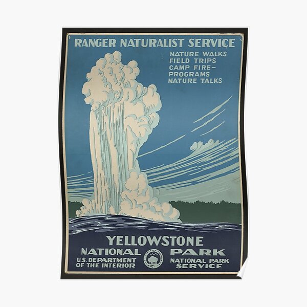 National Parks Poster - Yellowstone Poster RB1608 product Offical yellowstone Merch