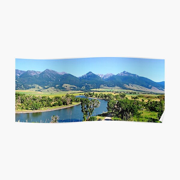 Yellowstone River Through Paradise Valley, Montana Poster RB1608 product Offical yellowstone Merch