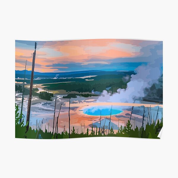 Yellowstone National Park Painting Poster RB1608 product Offical yellowstone Merch