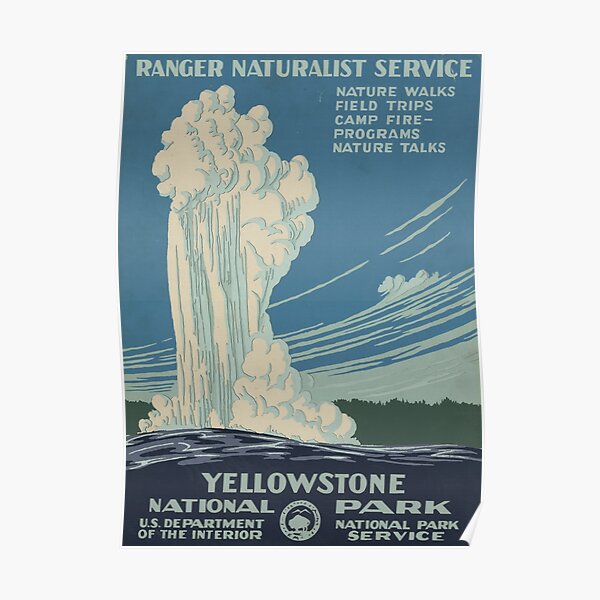 Vintage Yellowstone National Park Poster 1938 | Old Yellowstone | Yellowstone National Park Poster RB1608 product Offical yellowstone Merch