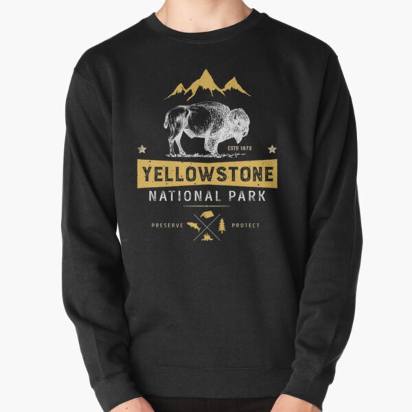 Yellowstone T shirt National Park Bison Buffalo - Vintage Gifts Men Women Youth Kids Tees Pullover Sweatshirt RB1608 product Offical yellowstone Merch