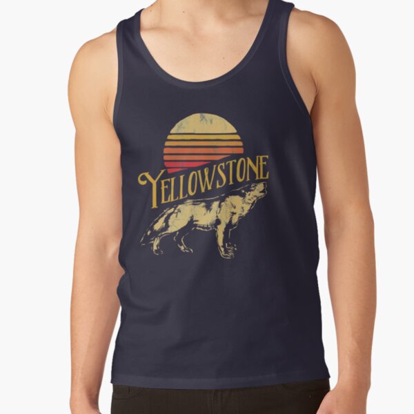 Yellowstone Vintage Retro Wolf Howling Tank Top RB1608 product Offical yellowstone Merch