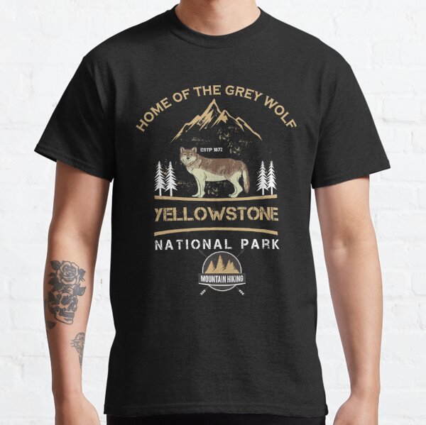 Yellowstone,National Park Grey Wolf - Vintage  Classic T-Shirt RB1608 product Offical yellowstone Merch