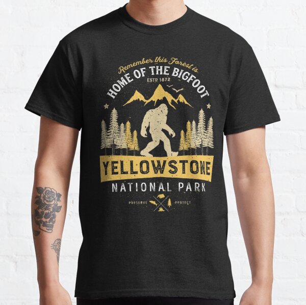 Yellowstone National Park Vintage Bigfoot T Shirt Men Women Classic T-Shirt RB1608 product Offical yellowstone Merch
