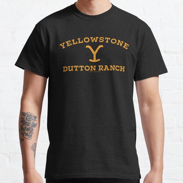 Yellowstone Large Gold Dutton Ranch Logo Classic T-Shirt RB1608 product Offical yellowstone Merch