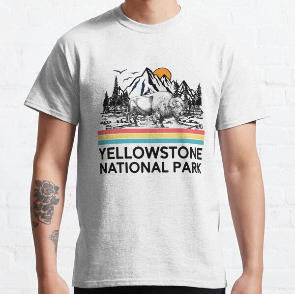 Vintage Yellowstone National Park Retro 80s Mountains T-Shirt Tee Gifts Classic T-Shirt RB1608 product Offical yellowstone Merch