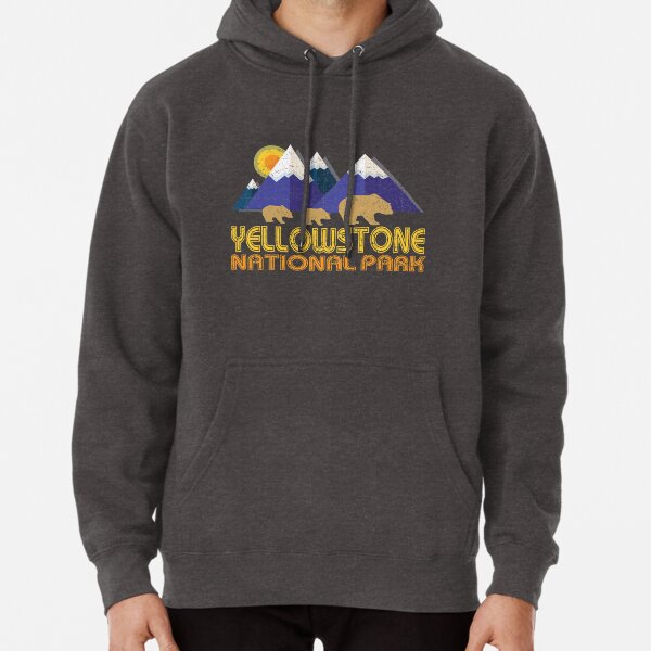 Yellowstone National Park Grizzly Bear and Cubs Pullover Hoodie RB1608 product Offical yellowstone Merch