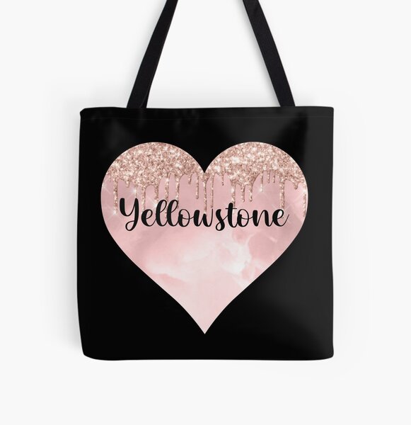 Yellowstone trip in glitter heart All Over Print Tote Bag RB1608 product Offical yellowstone Merch