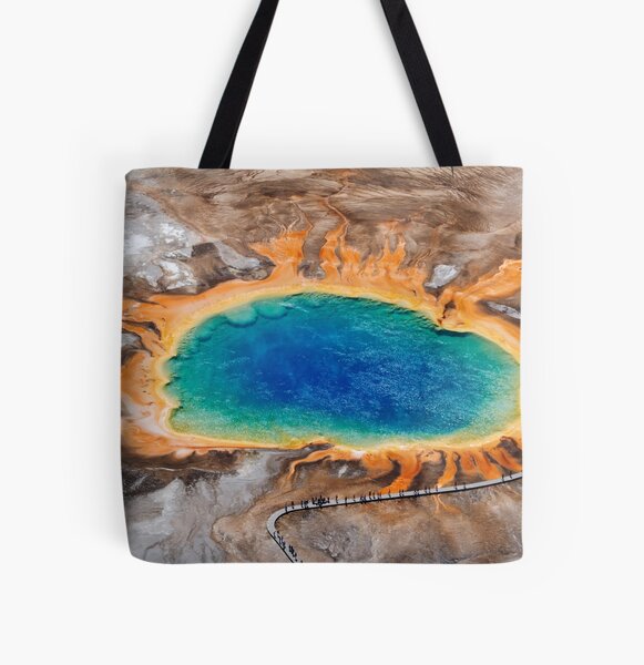 Grand Prismatic Spring - Aerial in Yellowstone All Over Print Tote Bag RB1608 product Offical yellowstone Merch