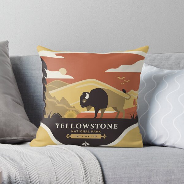 Yellowstone National Park Throw Pillow RB1608 product Offical yellowstone Merch