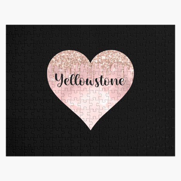 Yellowstone trip in glitter heart Jigsaw Puzzle RB1608 product Offical yellowstone Merch