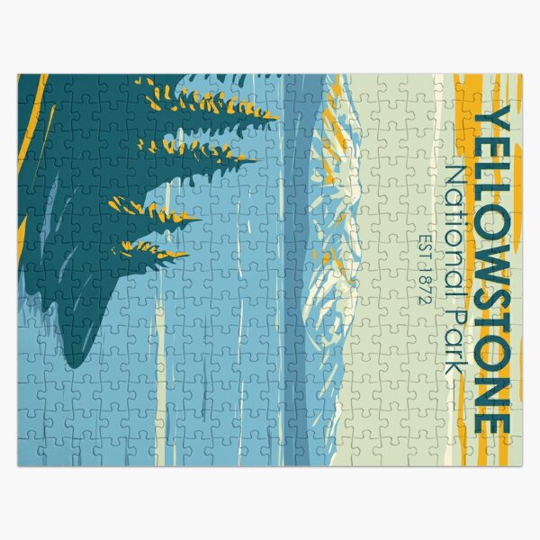 Yellowstone National Park Yellowstone Lake Vintage Jigsaw Puzzle RB1608 product Offical yellowstone Merch