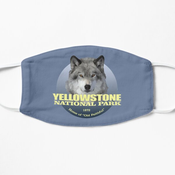 Yellowstone National Park (gray wolf)(WT) Flat Mask RB1608 product Offical yellowstone Merch